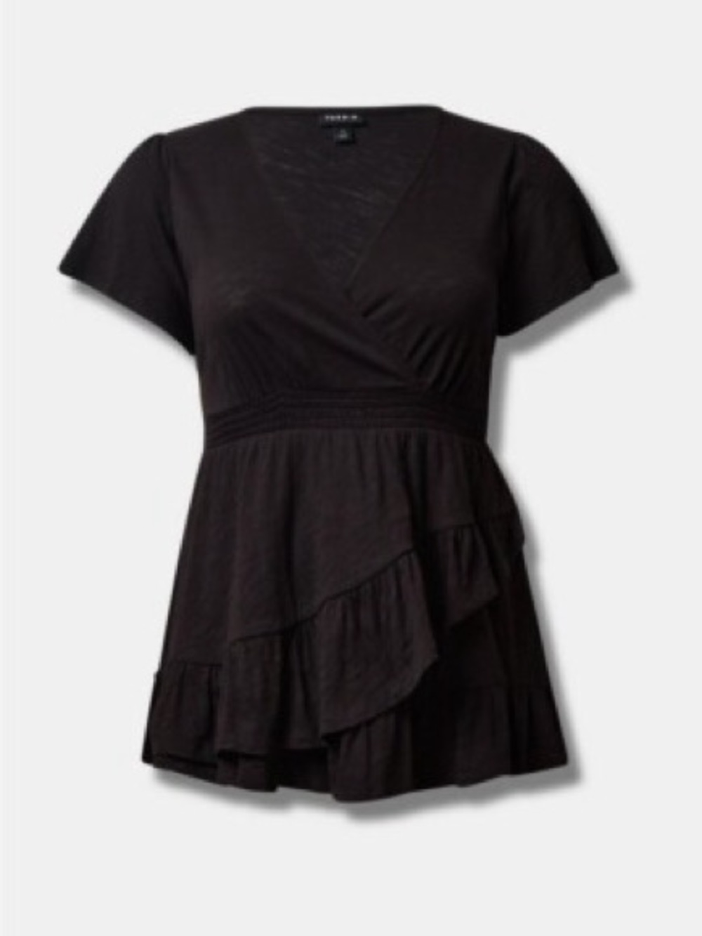 Torrid v-Neck Ruffle Short Sleeve Women's Top
